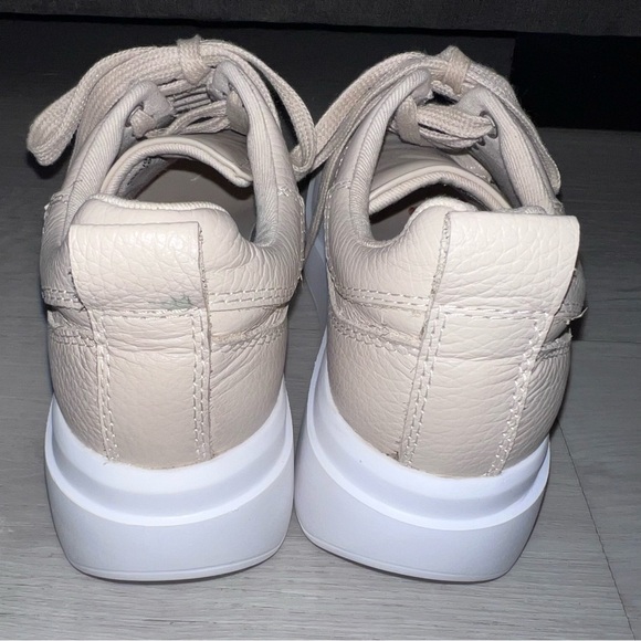 Zara Beige Nude Faux Leather Platform Sneakers - Size 6 (EU 36) - Picture 9 of 11